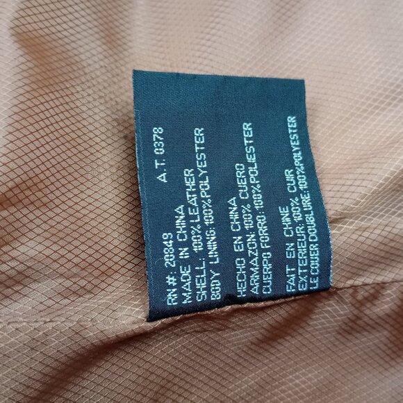 Tan Faux-Leather Jacket (Women’s S) — Chic Transitional Layer - Picture 12 of 15